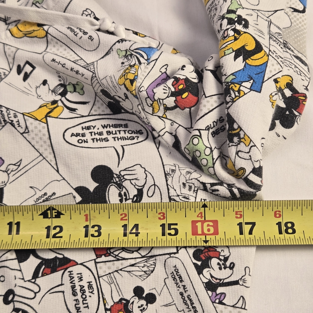 Disney Sweater Womens XS White Comic Print Mickey Mouse Characters Rare‎ - Picture 15 of 16